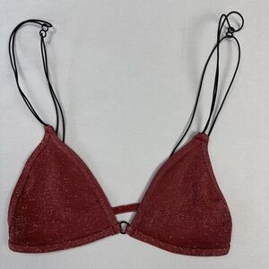 Free People‎ Bikini Top Womens XS Metallic Triangle Intimately USA Boho Coastal